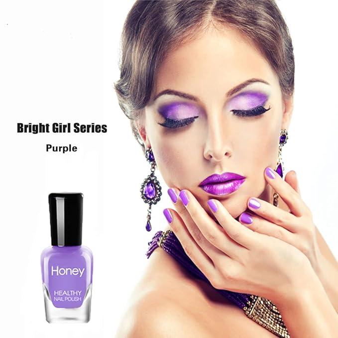 Non Toxic Easy Peel Off and Fast Dry Nail Polish Set for Pack, Eco Friendly & Organic Water Based Nail Polish for Women,Teens,Kids (10 Bottles)