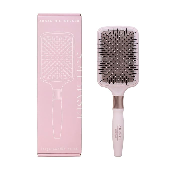Argan Oil Infused Hair Brush, Large Paddle, Gentle Detangling, Scalp Massage, Blowdry, for Long Hair and All Hair Types, Non Slip, Lightweight, 35.274 Ounces