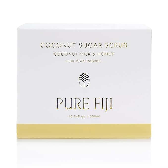 Pure Fiji Coconut Sugar Body Scrub, Coconut Milk & Honey (10.14 Oz /300ml)