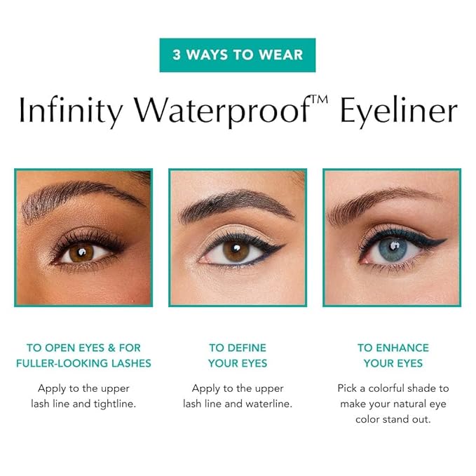 Thrive Causemetics Infinity Waterproof Eyeliner Pencil, Built In Sharpener & Smudge Tip, Long Lasting, Smudge Proof, Hyaluronic Acid & Shea Butter, Vegan, Cruelty Free, Nalie (Chocolate Brown Shimmer)