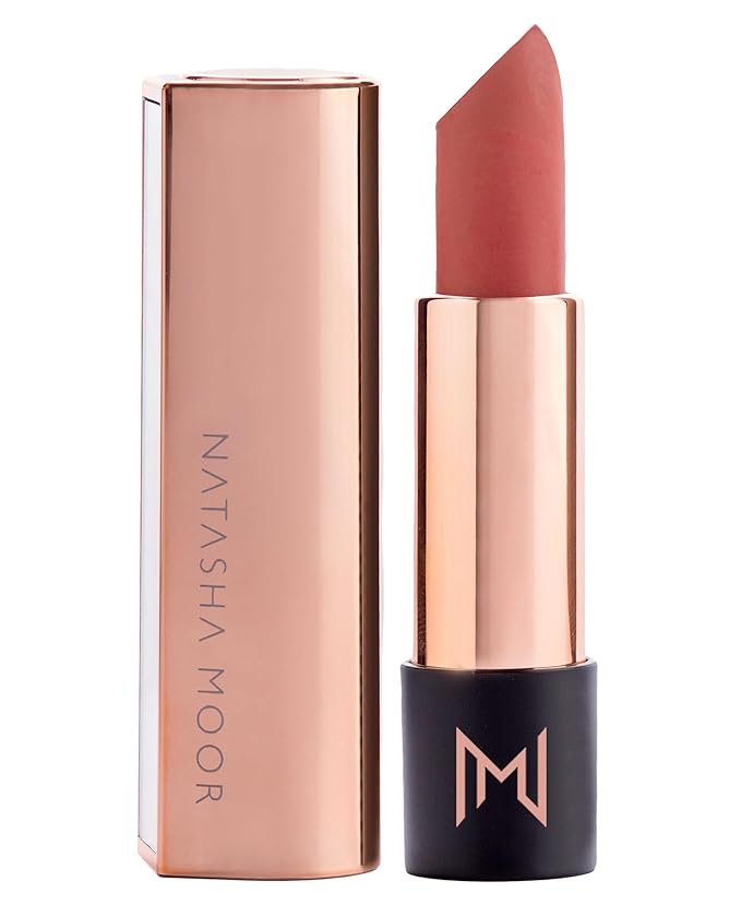 NATASHA MOOR Silk Suede Lipstick: Long-Lasting, Hydrating Semi-Matte Finish - Creamy, Cruelty-Free Formula - Silky Smooth and Highly Pigmented - GOAL DIGGER