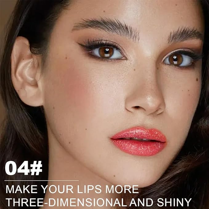 Red Metallic Lipstick for Women,Lightweight Non-Drying Shimmer Frosted Lipsticks,Glitter Lip Gloss Stain Long Lasting Waterproof No Smudge Proof No Transfer 12 Hour,Cruelty-Free Makeup