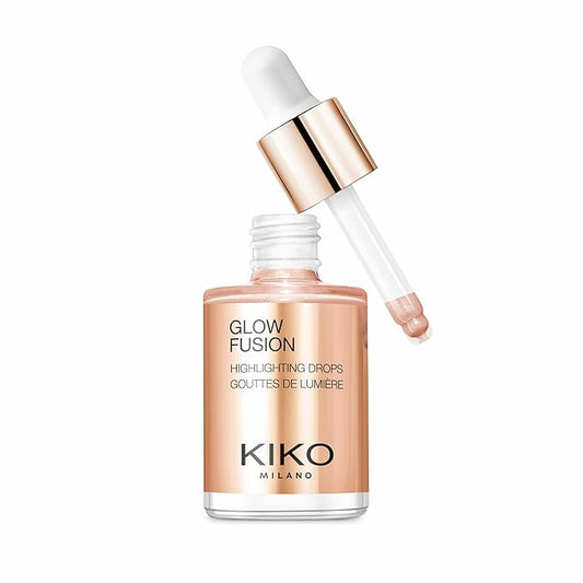 KIKO Milano Glow Fusion Highlighting Drops 02, Liquid Face Highlighter With A Metallic Finish
