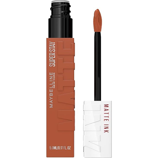 Maybelline Super Stay Matte Ink Liquid Lipstick Makeup, Long Lasting High Impact Color, Up to 16H Wear, Amazonian, Nude Brown, 1 Count, Packaging May Vary