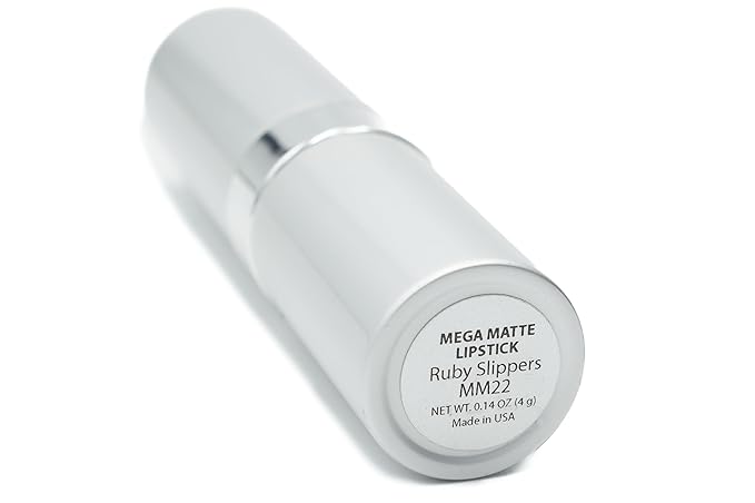 Mega Matte Ruby Slippers Deep Red Brown Lipstick Color Moisturizing Paraben Free, No Animal Testing & Cruelty Free Lip Makeup Color