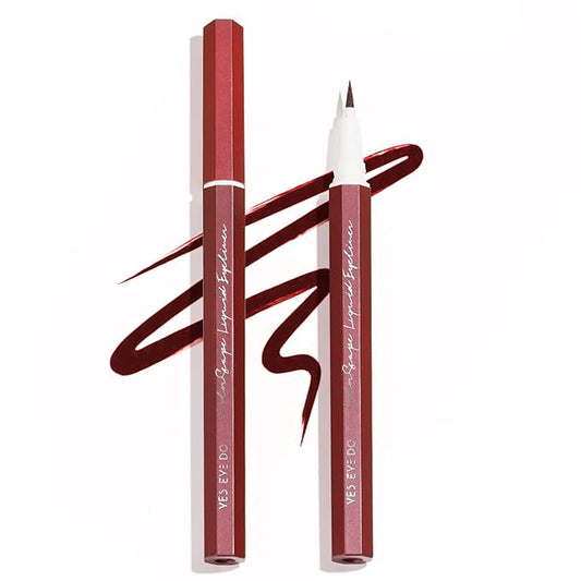 Liquid Eyeliner, Wine Red Eyeliner, Long Lasting & Fast Drying Colored Eye Liner, Felt Tip Applicator for Precise Line Application,Washable, Easy to Use (Wine Wonder)