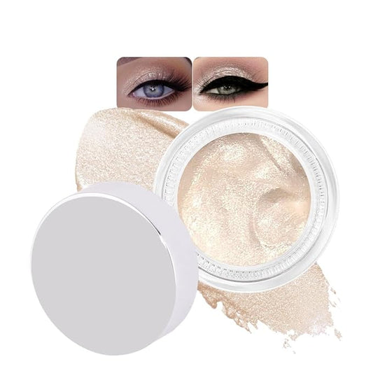 Monochrome Glitter Eyeshadow Palette,Single Champagne Gold Shimmer Eyeshadow,Long-Lasting Sheer Eye Makeup With A Sparkle Finish,Smooth Formula,Vegan & Cruelty-Free