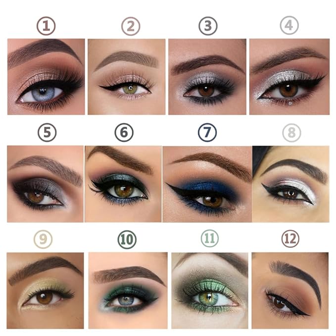 Gray Eyeshadow Stick Makeup, Smooth Cream Shimmer Eye Shadow Pencil, Waterproof Hypoallergenic Long Lasting Crayon, Glitter Primer Palette Eyeliner