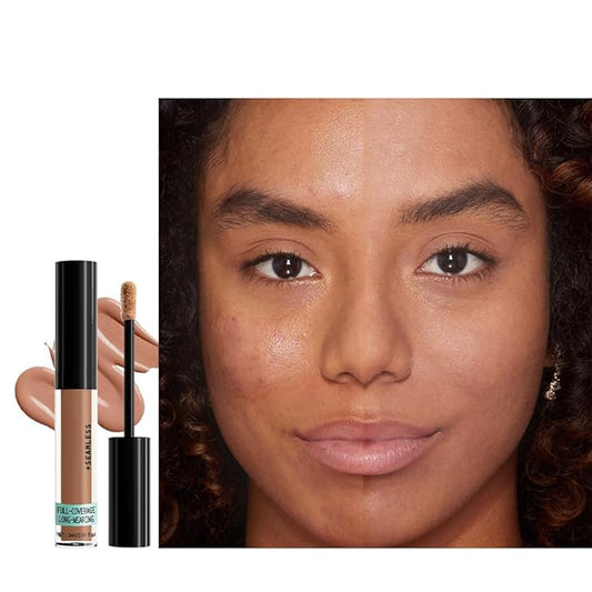 Liquid Concealer for Older Women, Under Eye Brightener Full Coverage Concealer for Dark Circles, Spots, Lightweight Waterproof Foundation Makeup, Vegan & Cruelty-Free, 08 Honey Beige