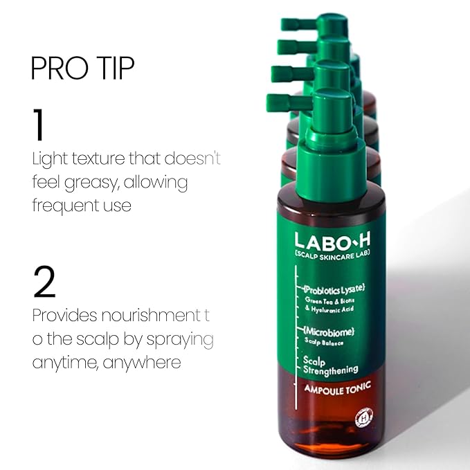 Scalp Strengthening Spray for Hair Growth & Anti-Loss | Vegan Tonic Serum, Instant Cooling & Soothing with Rosemary and Peppermint Oil, Sulfate Free, Korean, 3.38 Fl oz.