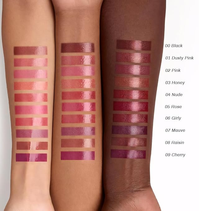 evpct 2Pcs Mauve Plum Cherry Honey Lipstick Tinted Lip Balm, Sheer Hydrating Shine Tinted Lipstick for Women, Moisturizing Lip Color, Nourishing Tinted Lip Balm Plumper Gloss Stain Glossy Shiny Finish