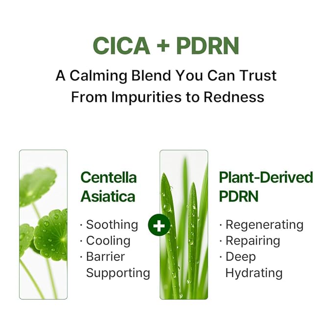 NACIFIC Cica PDRN Calming Serum 1.69 fl oz 50ml – Centella Asiatica, Soothing & Hydrating Barrier Repair Serum with PDRN for Redness Relief and Sensitive Skin, Korean Skincare