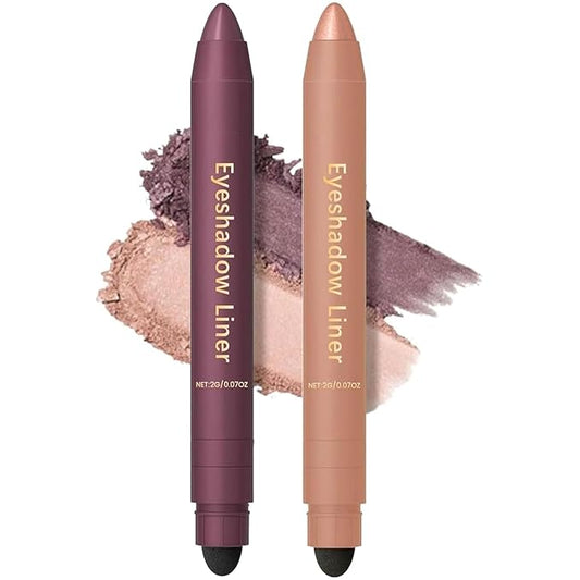 Shadow Liner 2-in-1 Eyeliner Eyeshadow, Shadow Liner Duo Plum, Eyeliner + Eyeshadow, Waterproof, Long-Lasting & Smudge-Proof Wear, Smooth, Easy to Color