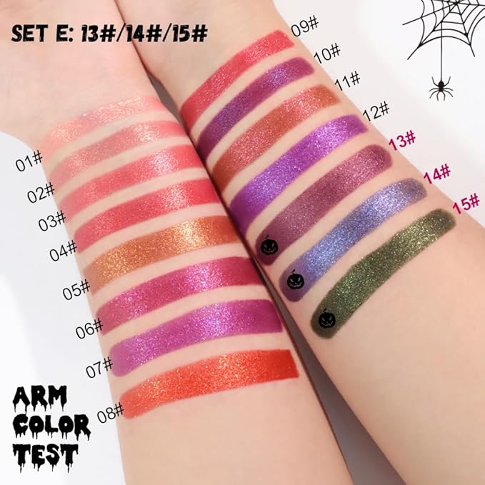 3Pcs Metallic Lipstick for Women,Lightweight Non-Drying Shimmer Frosted Lipsticks Kit Set,Glitter Lip Gloss Stain Long Lasting Waterproof No Smudge Proof No Transfer 12 Hour,Cruelty-Free Makeup (E)