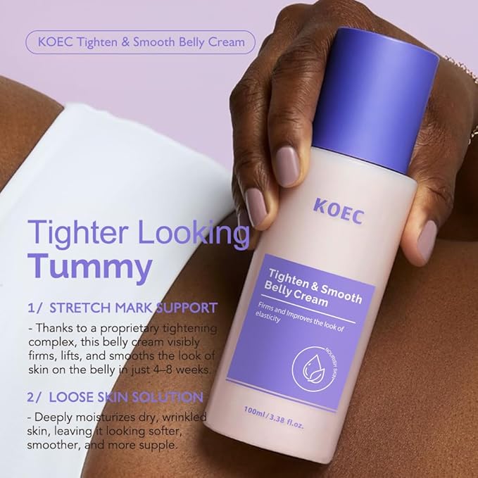 Tighten and Smooth Belly Cream, Skin Firming Body Lotion, 100ml