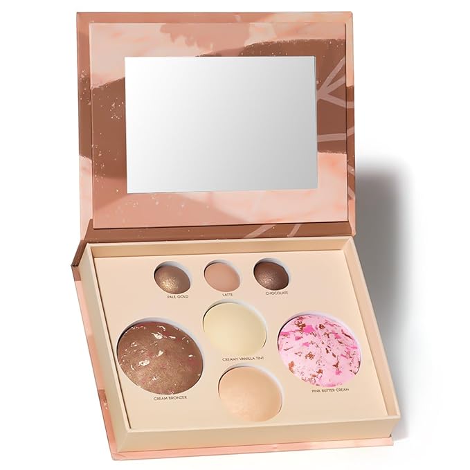 Velvety Smooth Baked Palette, Multi-purpose, Highly Pigmented Palette with Bronzing Powder, Eyeshadows and Blushes, Waterproof, Vegan & Cruelty-free.