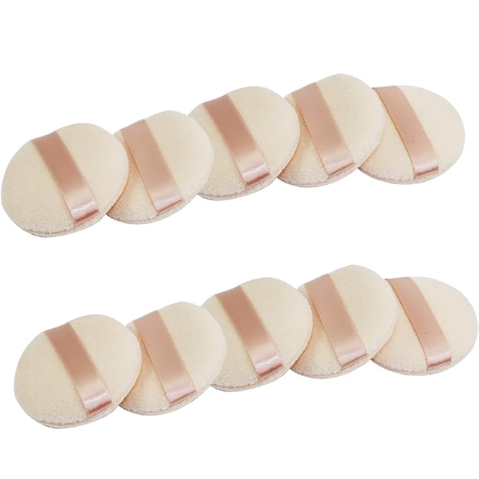 Powder Puff for Makeup Face Powder (10 Pieces)
