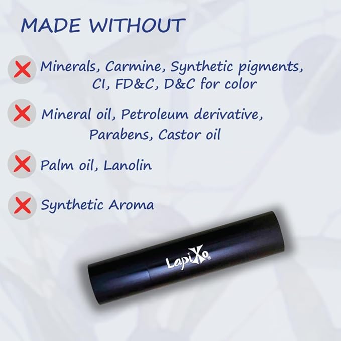 LAPIXO 100% Plant-based Color Lipstick, Unique Formula, Natural + Moisturizing | Non-Toxic, All Food Ingredients, Antioxidant-rich, Natural Matte Vibrant Color, 4.4g/0.15oz (Pomegranate color)