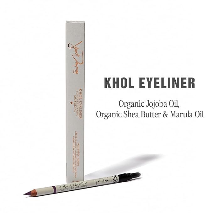 Jillian Dempsey Khol Eyeliner: Clean, Waterproof Eyeliner Pencil with Built-In Smudger for Effortless Blending – Rich Pigment, Cruelty-Free, Deep Burgundy