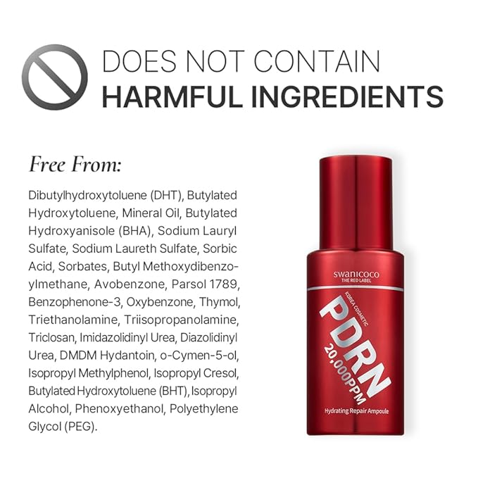 Swanicoco PDRN Hydrating Repair Ampoule Serum Powerful Anti Aging Face and Neck for Skin Turnover Skin Regeneration Wound Healing Korean Skincare 30ml 1Fl Oz