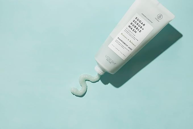 VOESH Sugar Scrub + Bubble Wash, Exfoliating Body Scrub & Body Wash, Body Scrub, Scalp Scrub, Scalp Care, Shower Sugar Scrub, Vegan Body Care