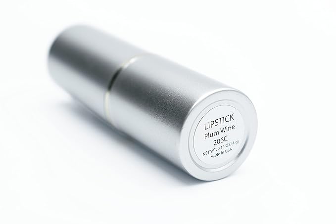 Plum Wine Deep Violet Purple Creamy Shiny Metallic Lipstick Color Moisturizing Paraben Free, No Animal Testing & Cruelty Free Lip Makeup Color