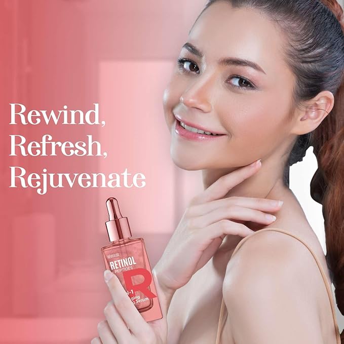 Retinol & Peptides 2-in-1 Serum - Anti-Aging, Smooths Fine Lines, Wrinkle Treatment, Hydrating, Dermatologist Tested, Cruelty-Free Korean Skin Care for All Skin Types - 2 Fl. Oz