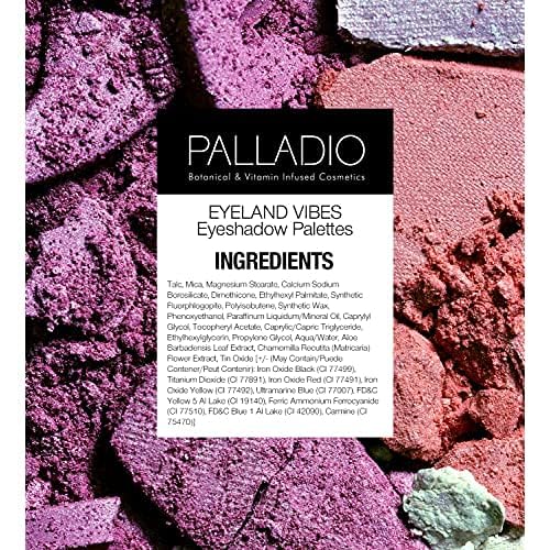 Palladio Eyeland Vibes, Escape to the Tropics, 10 Count Eyeshadow Palette, 5 Curated Palettes, Seductive Nudes to Vibrant Hues, Complimentary Shades, Day and Night Looks, Rich Pigment, Cabana