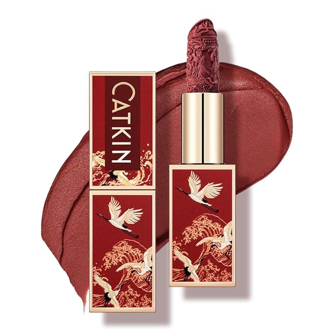 Catkin Semi-Matte Lipstick Hydrating High Impact Color Infused with Vitamin E and Avocado Oil Smooth Soft Texture Long Lasting Matte Finish 129