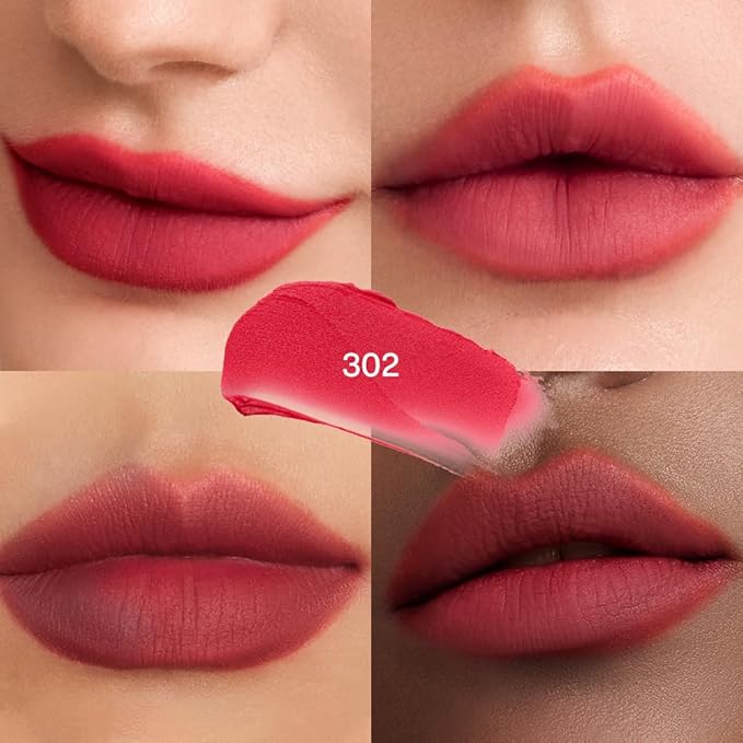 INTO YOU Matte Liquid Lipstick for Women, Canned Long Lasting Red Lipstick Waterproof with Lip Brush, No Transfer, High Pigmented with Lightweight Lip Mud Texture(302)