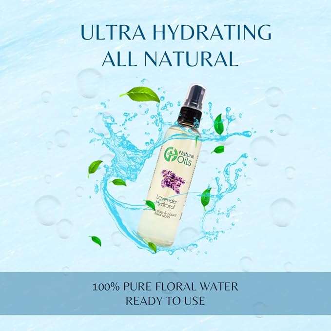 GreenHealth Lavender Hydrosol (Floral Water) - 4 fl oz Plastic Bottle w/Black Spray Cap