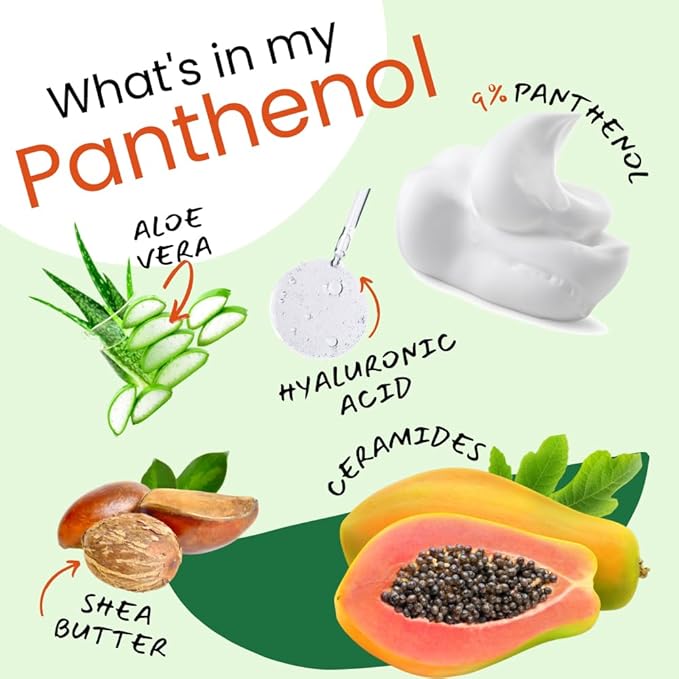 9% Panthenol Foam Spray - Redness Relief Moisturizer | Acne, Burn & Skin Repair with Aloe & Hyaluronic Acid – Post-Laser, Stitches, Tattoo & Hair Transplant, 5Oz