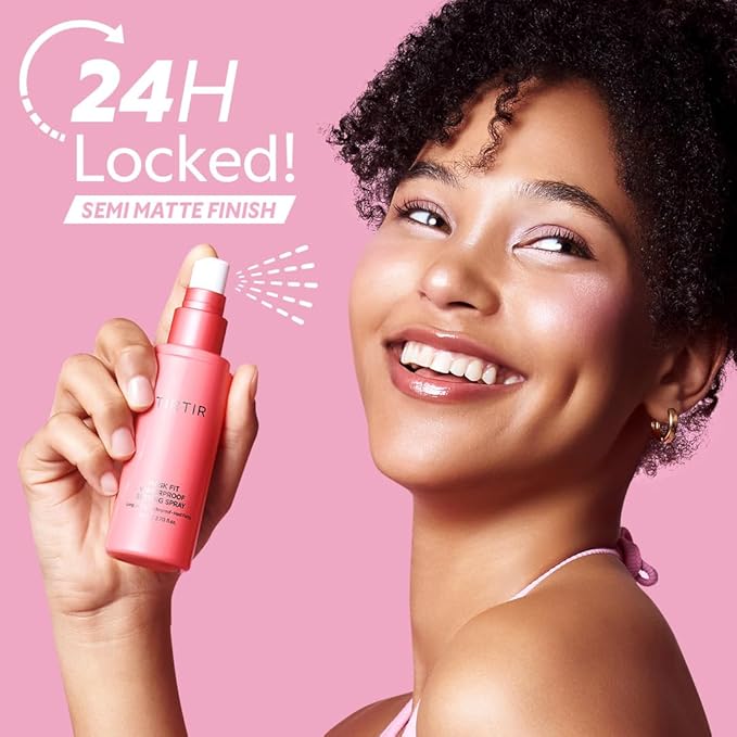 TIRTIR Waterproof Setting Spray – 24 Hour Long Lasting Fix, Sweatproof Water Resistant Makeup Finisher – Ethanol Free, Semi Matte Finish for Oily Skin – Korean Makeup Fixer