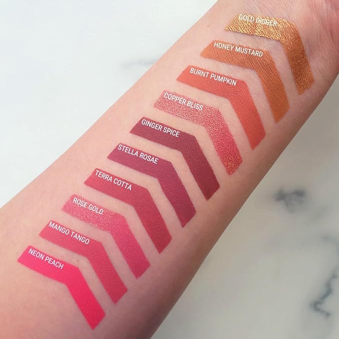 Aromi Honey Mustard Matte Liquid Lipstick | Golden Apricot Lip Color, Vegan & Cruelty-free Beauty, Smear Proof and Long-lasting, Handmade (Honey Mustard)