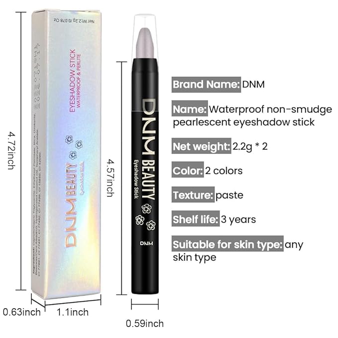 evpct 2Pcs Cream Eyeshadow Sticks Set for Eyes Waterproof, Smoky AmethystShimmer Matte Eye shadow Stick Pencil Pen Bulk sombras en crema para ojos 24+24