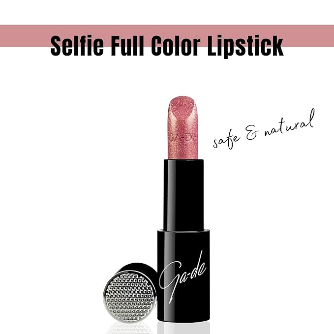 GA-DE Selfie Full Color Lipstick, 864 - Long Lasting High Pigment Lipstick with Argan Oil - Creamy Radiant Shine and Hydrating Benefits - 0.14 oz