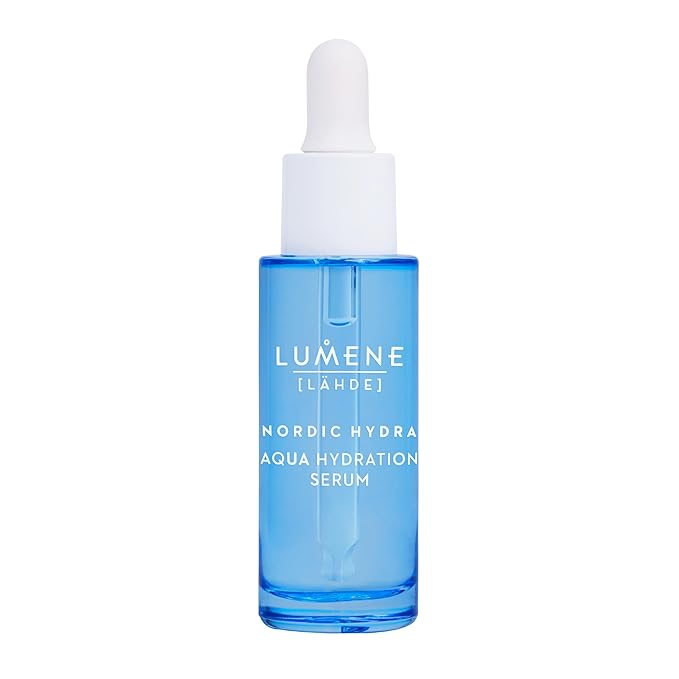 LUMENE Nordic Hydra Aqua Serum | Intense Hydration for Lasting Dewy Skin | With Arctic Spring Water, Hyaluronic Acid & Nordic Red Algae | Lightweight & Hydrating | Vegan | 30 ml