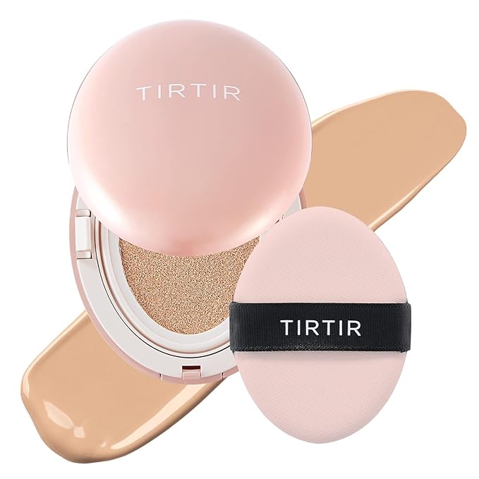 [*Mini Size*] TIRTIR All Cover Pink Cushion | Korean Cushion Foundation, (#24N Latte, 0.15 Fl Oz)