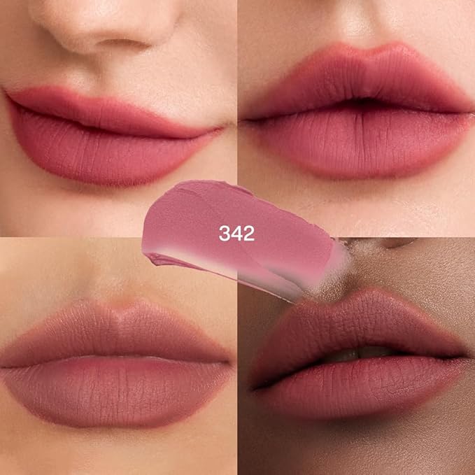 INTO YOU Matte Liquid Lipstick for Women, Canned Long Lasting Pink Lipstick Waterproof with Lip Brush, No Transfer, High Pigmented with Lightweight Lip Mud Texture(342)