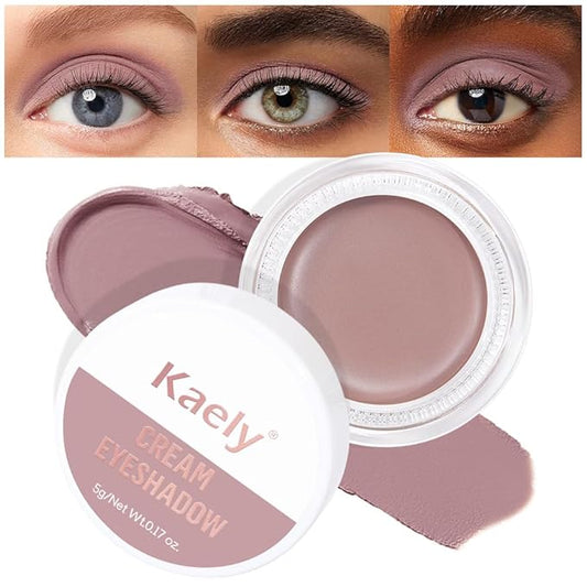 evpct Matte Putty Single Cream Eye Shadow Palette Pot Makeup for Older Women, Highly Pigmented Monochrome Cream to Powder Eyeshadow Palette Matte Liquid eyeshadow, Natural Waterproof Blendable