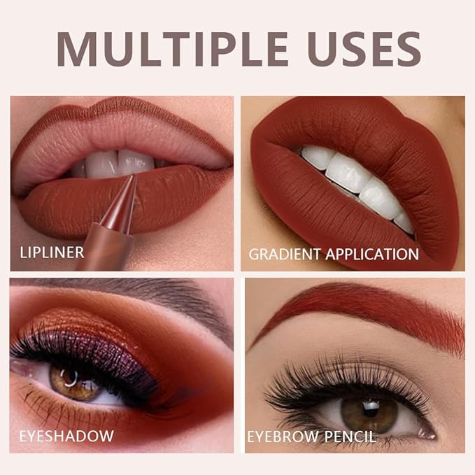 AMY'S DIARY Mocha Matte Crayon Lipstick Lip Makeup, Precision Tip Matte Lip Crayon, Longwear Up To 24Hrs, Lead The Way,Smudge Waterproof for Women Smudge Waterproof for Women (5#, 1 pc)