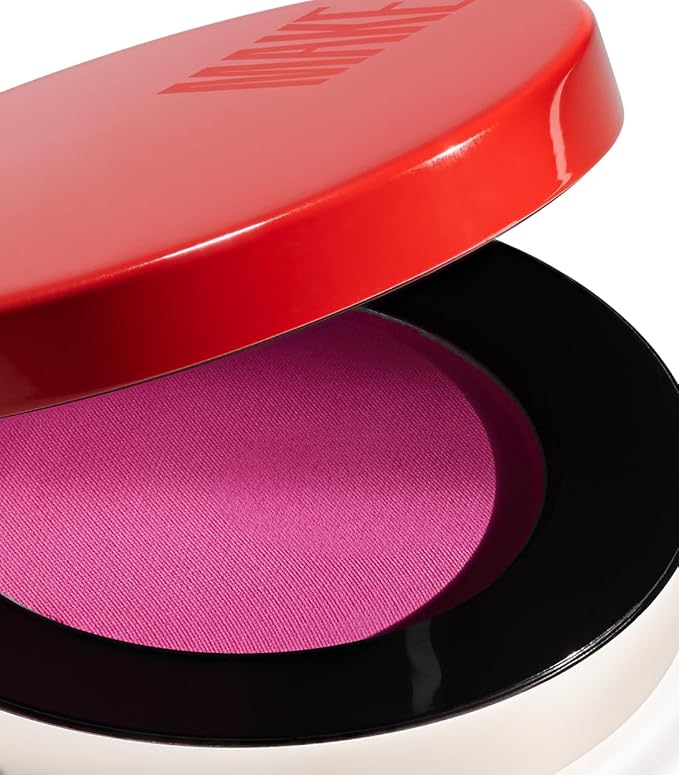 MAKE Beauty Skin Mimetic Microsuede Blush - Matte Powder Blush for Cheeks with Long Lasting Color - Non Comedogenic, Travel Size Makeup Single Palette. Shade - Fuchsia Flush (Pink)