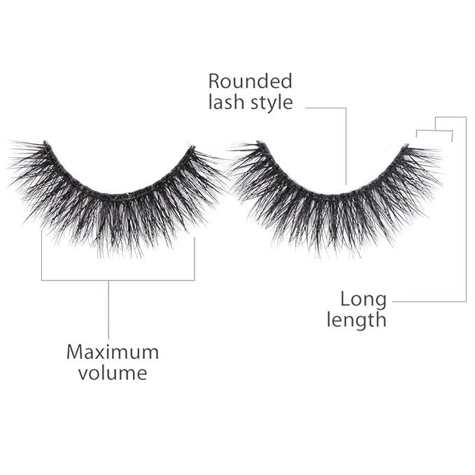 Ardell Lashes Natural Look Mega Volume, 252 - Full Volume, Long-Lasting Fake Lashes for Flawless Look, 4 Pairs