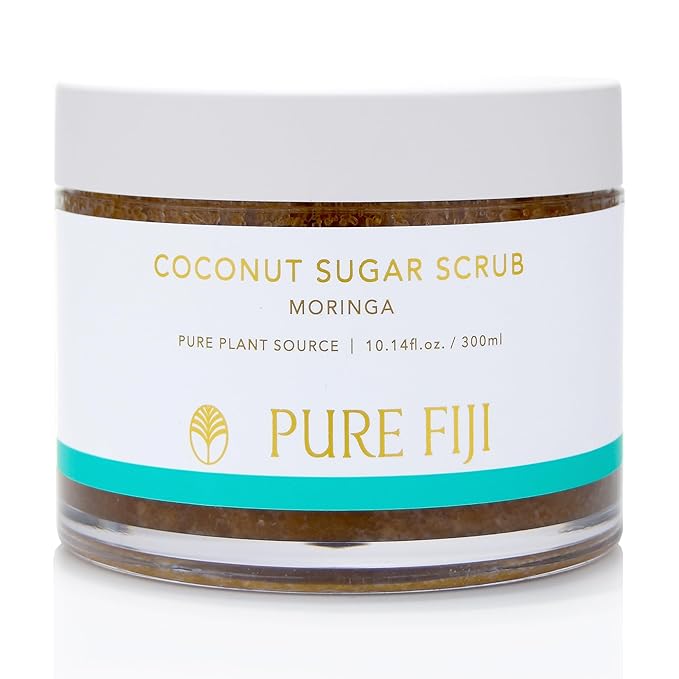 Pure Fiji Coconut Sugar Body Scrub, Moringa (10.14 Oz /300ml)