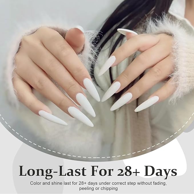 Major Dijit Quick Dry Nail Polish 12ml/0.41fl oz White Regular Lacquer Fast Drying & Long Lasting Polish Art Effect for Salon