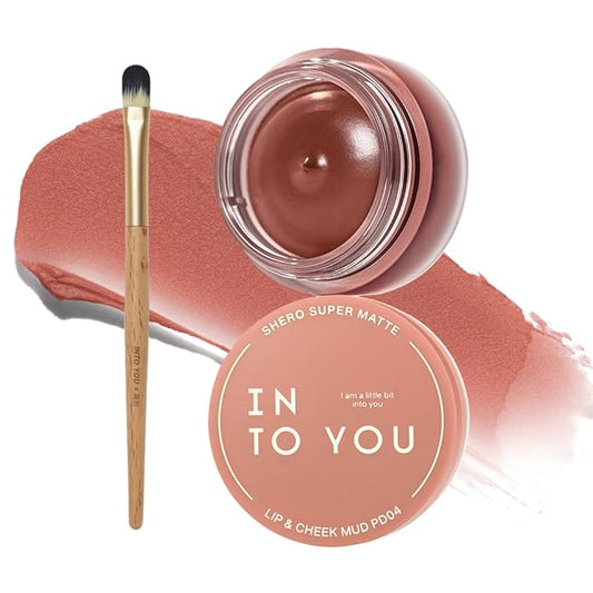 INTO YOU Matte Liquid Lipstick for Women, Canned Long Lasting Nude Lipstick Waterproof with Lip Brush, No Transfer, High Pigmented with Lightweight Lip Mud Texture(PD04)