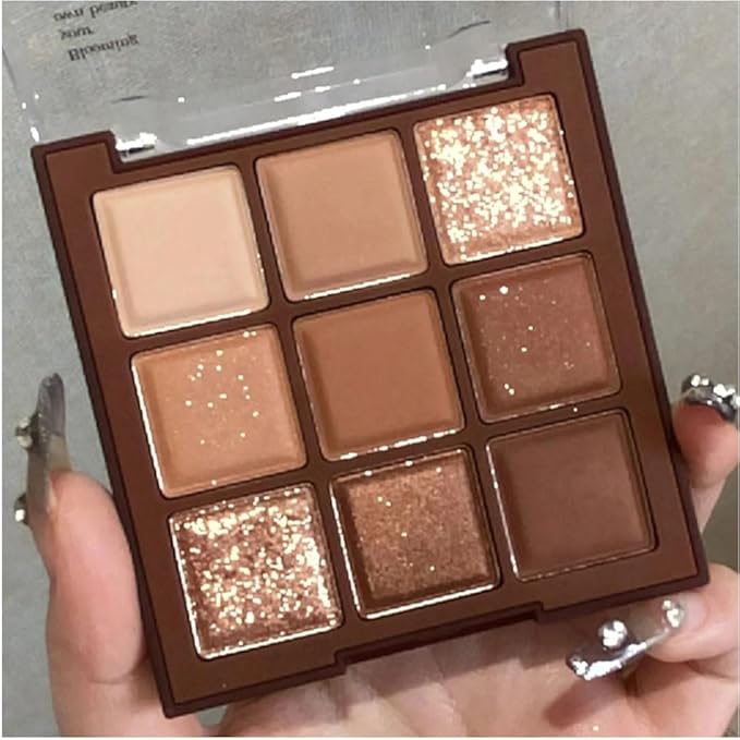 Neutral Brown Eye Shadow palette, Rose Gold Dark Brown Highly Pigmented Eyeshadow Palette,Matte Shimmer Nude Beige Eyeshadow Palette contour Makeup Long Lasting eyeshadow for woman