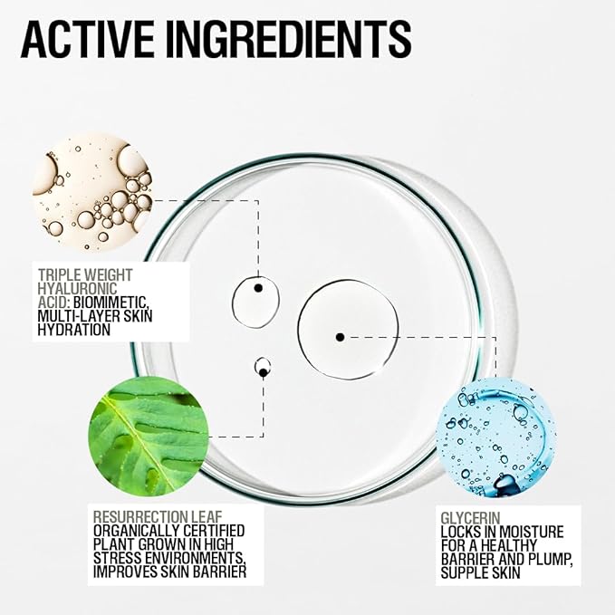 Grown Alchemist Instant Smoothing Serum. Triple Weight Hyaluronic Acid Moisturizing Face Serum, 25 mL