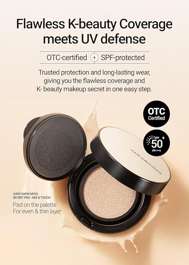 [JUNGSAEMMOOL OFFICIAL] Essential Skin Nuder Cushion (09 Bronze) | Refill Included | Natural Finish | SPF50 Broad Spectrum | Makeup Artist Brand