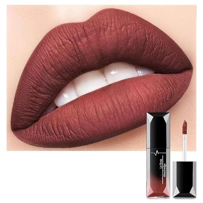 21 Colors Matte Liquid Lip Gloss - Non Transfer Proof, Long Lasting 10Hrs Glossy Lipstick, Kiss Proof & Hydrating Lip Stain Wear (15)
